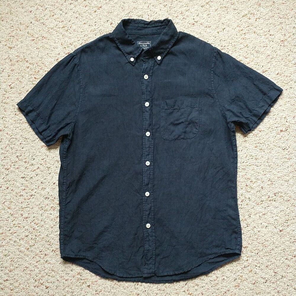 Abercrombie & Fitch Navy Casual Button Down Shirt